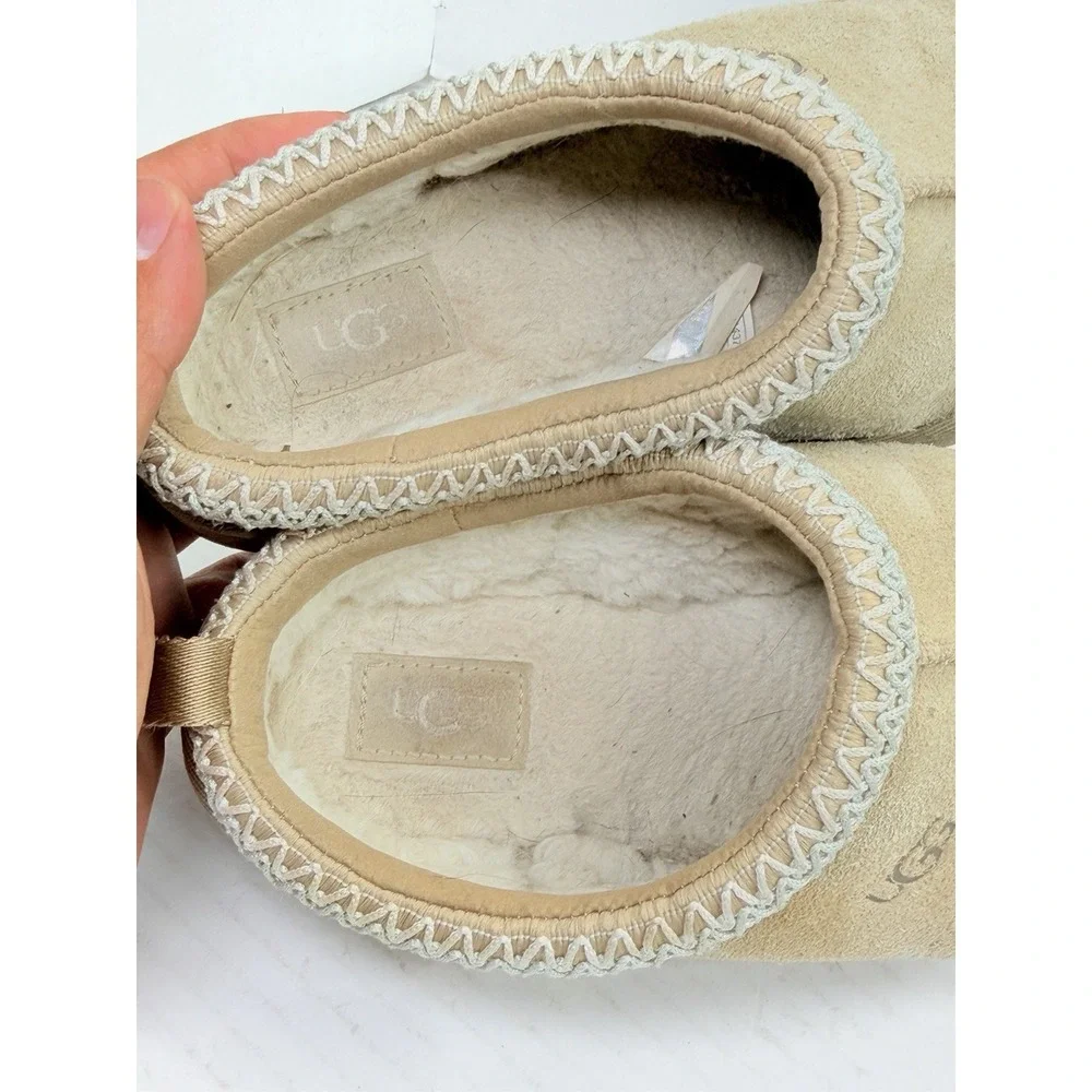 UGG‎ Tazz Platform Slippers Mustard Seed Suede Youth US 4 Kids 1143774K